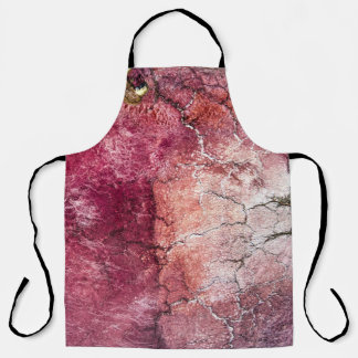 Red and brown abstract painting apron