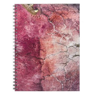 Red and brown abstract painting notebook