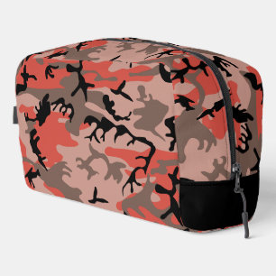 Red and Brown Camouflage, Military, Army Dopp Kit