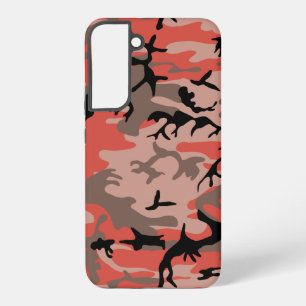 Red and Brown Camouflage, Military, Army Samsung Galaxy Case