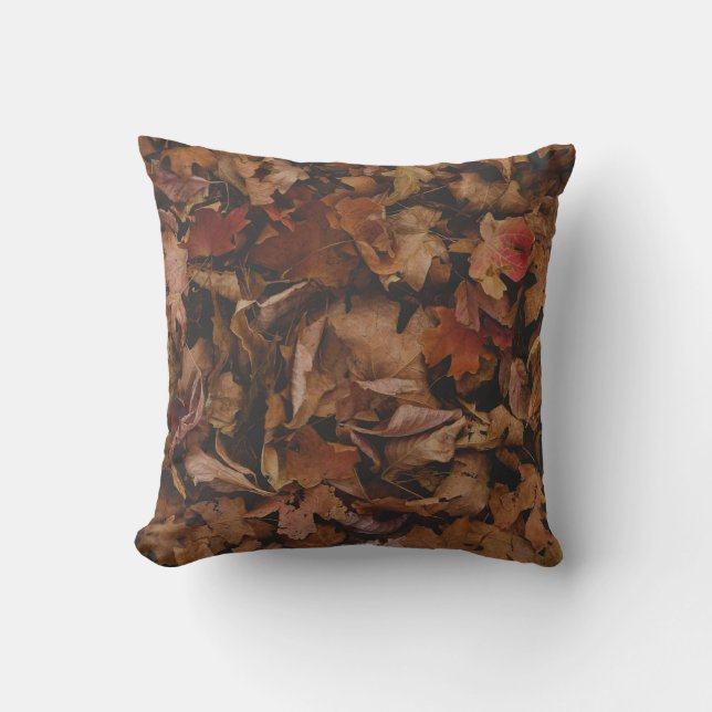 RED AND BROWN LEAVES ON GROUND CUSHION (Front)