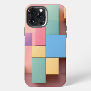red and brown square shape iPhone 13 pro max case