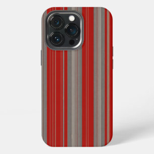 red and brown stripes iPhone 13 pro case