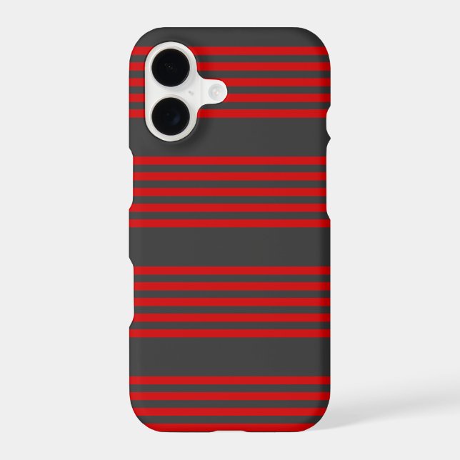 Red and charcoal five stripe pattern (Back)