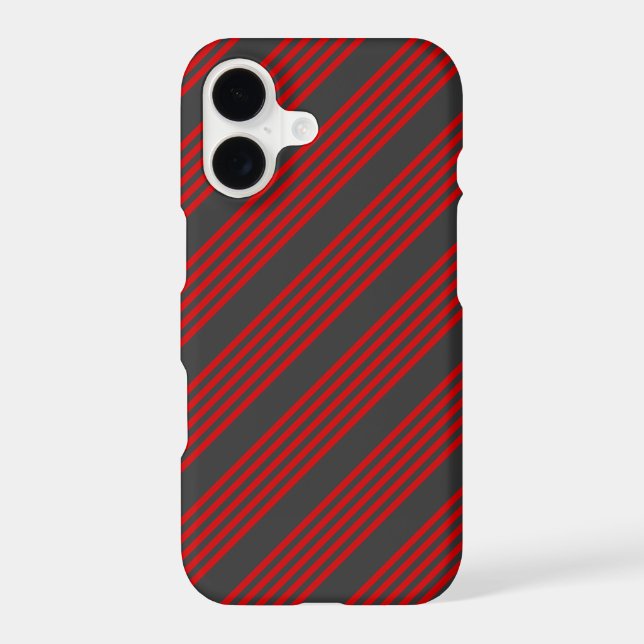 Red and charcoal five stripe pattern (Back)