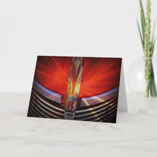 Red and Chrome V8 Card