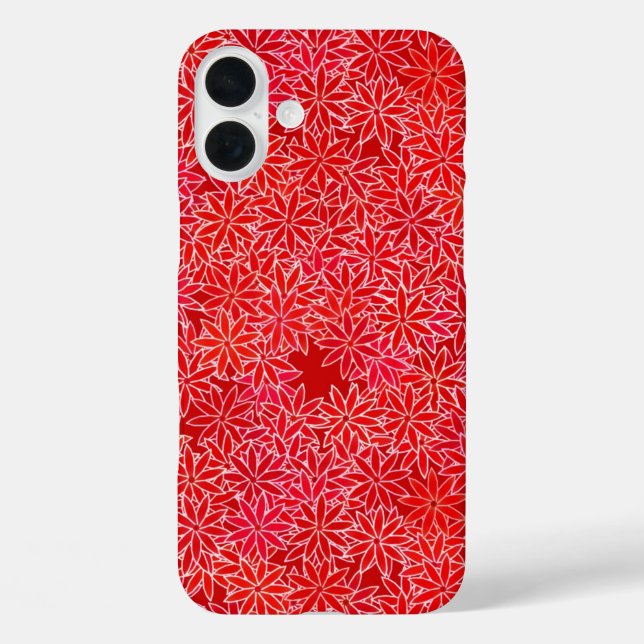 Red and coral flowers, dark red background Case-Mate iPhone case (Back)