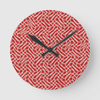 Red And Cream Abstract Line Pattern