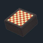 Red and Cream Chequered Jewellery Box<br><div class="desc">A bright cherry red and cream chequered pattern,  geometric and simple,  yet the colours give it a feeling of whimsy & vintage fantasy.</div>