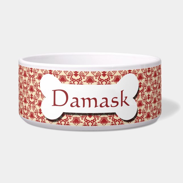 Red and Cream Damask Pattern (Front)