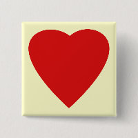 Red and Cream Love Heart Design.