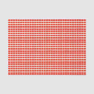 Red and Cream Plaid Rustic Tissue Paper