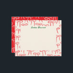 Red and Cream Simple Bows Personal Stationery Card<br><div class="desc">A pattern of simple and sweet hand-drawn bows in festive cherry red on warm white give this flat personal stationery note card a carefree and feminine air,  perfect for sending post-Christmas holiday thank you notes or as a festive,  seasonal,  customised hostess gift. Don't forget to edit the name text!</div>