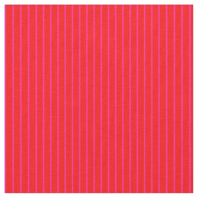 Red and Deep Pink Pattern of Stripes Fabric (Close Up)