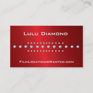 Red and Diamond Metallic Business Card
