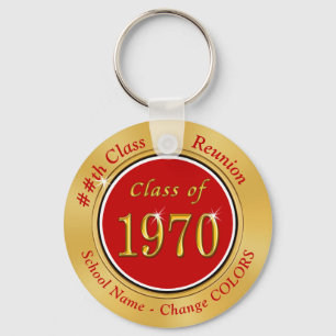 Red and Gold, 55th Class Reunion, Class of 1970 Key Ring