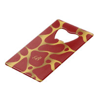 Red and gold abstract giraffe pattern