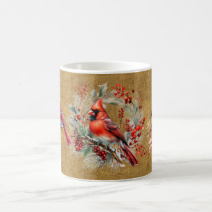 Red and Gold Cardinal Mug