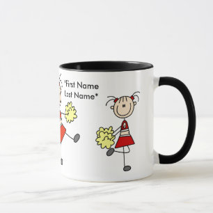 Red and Gold Cheerleader Mug