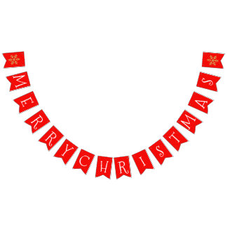 Red and Gold Christmas Bunting