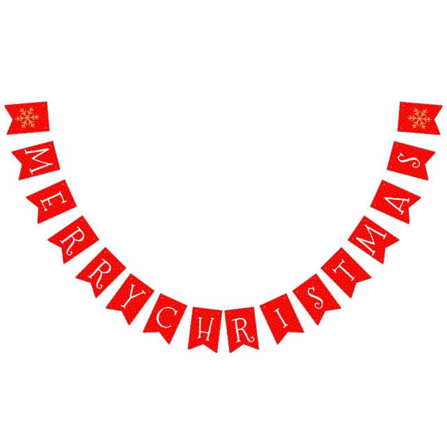 Red and Gold Christmas  Bunting (All)