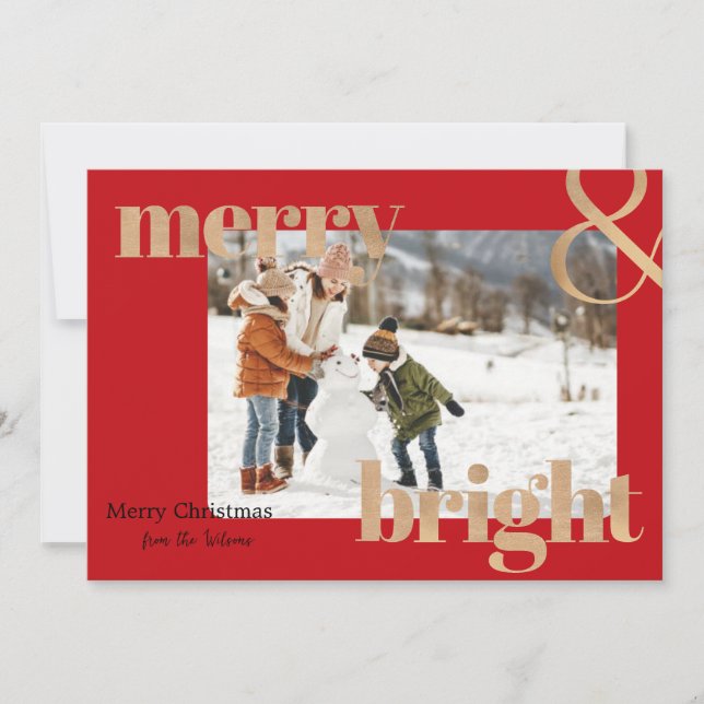 Red and Gold Christmas Card (Front)