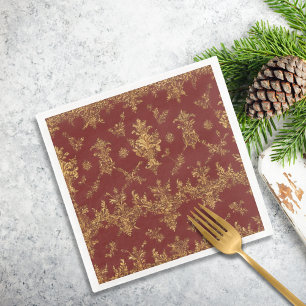 Red and Gold Christmas Elegance Napkin