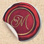 Red And Gold Christmas Monogram Wax Seal Stickers<br><div class="desc">Classy wax seal design sticker with red and gold colours to personalise with your monogram for any occasion,  from birthday and anniversary to baby showers!</div>
