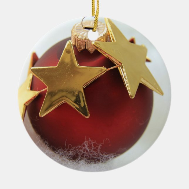 Red and Gold Christmas ornament (Front)