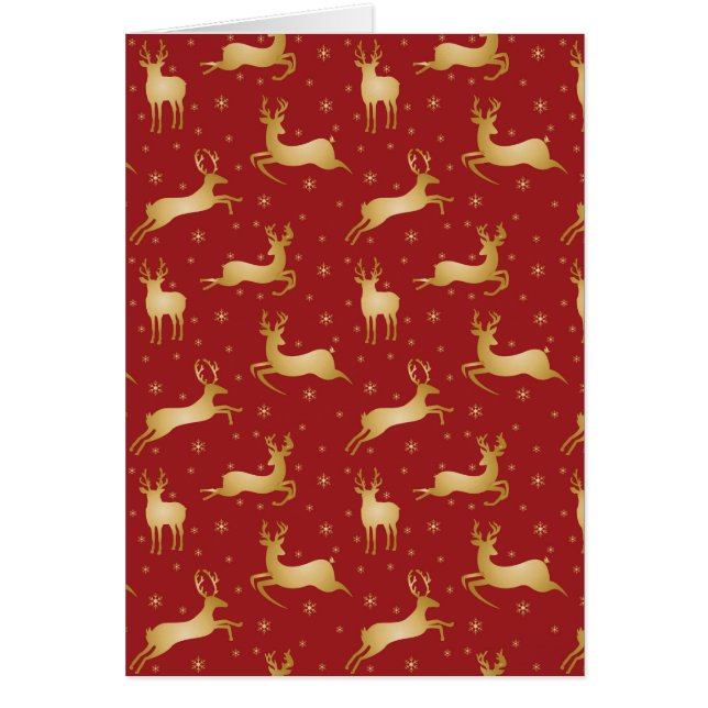 Red and gold Christmas reindeer (Front)