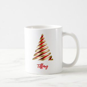 Red and Gold Christmas Tree  Coffee Mug