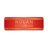 Red and Gold Cigar Band Label