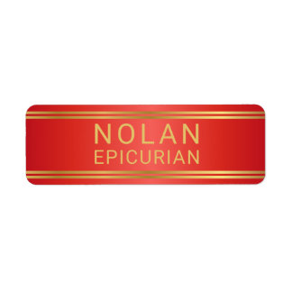 Red and Gold Cigar Band Label