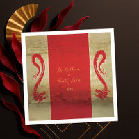 Red and Gold Dragon Asian Themed Wedding