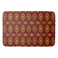 Red and gold ethnic ikat geometric pattern