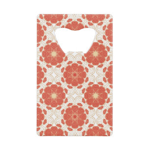 Red And Gold Floral Lace Pattern