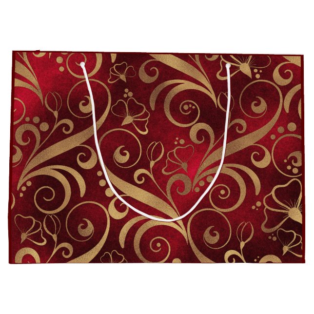 Red and Gold Gift Bag (Back)