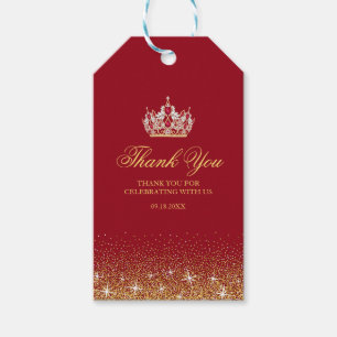 Red and Gold Glitter Gift Tags