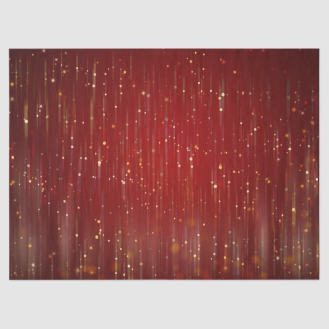 Red and Gold Glitter Tissue Paper (Front)