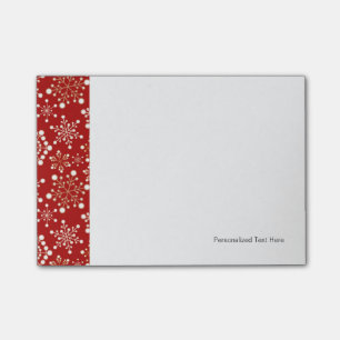 Red and Gold Holiday Pattern Post-it Notes