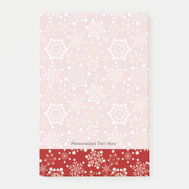 Red and Gold Holiday Pattern Post-it Notes (Front)