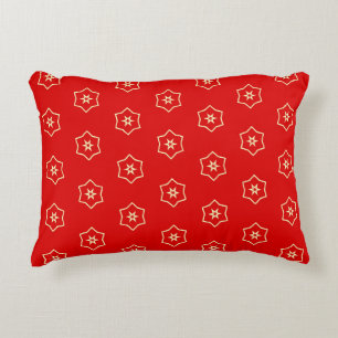 Red and Gold Ornamental Design Decorative Cushion