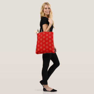 Red and Gold Ornamental Design Tote Bag