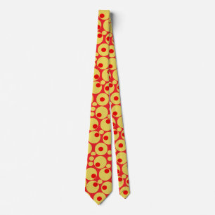 Red and Gold Polka Dots Tie