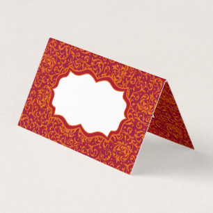 Red and Gold Renaissance Tudor Damask Floral