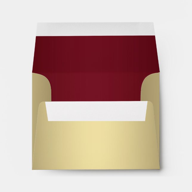Red and Gold RSVP Envelopes (Back (Bottom))