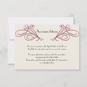 Red and Gold Snowflake Wedding Insert Invitation
