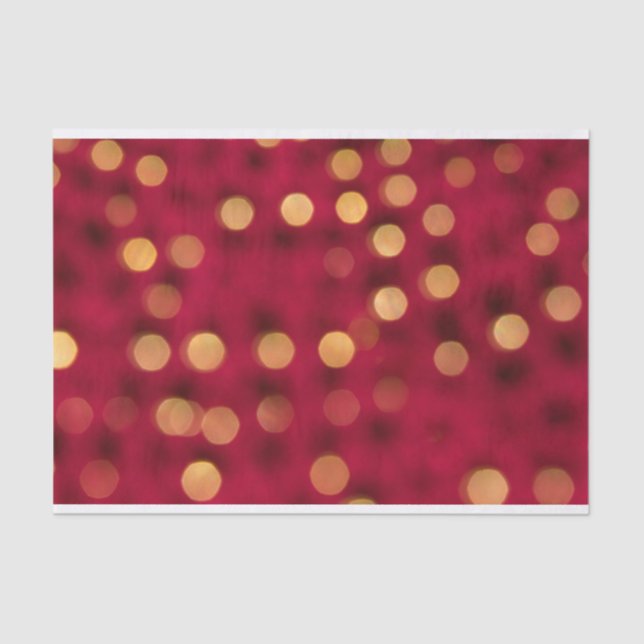 Red and Gold Sparkles Tissue Paper (Front)