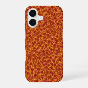 Red and Gold Star Team Spirit Sports Colours iPhone 16 Case