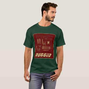 red and gold Tech Circuit Board Motherboard T-Shirt